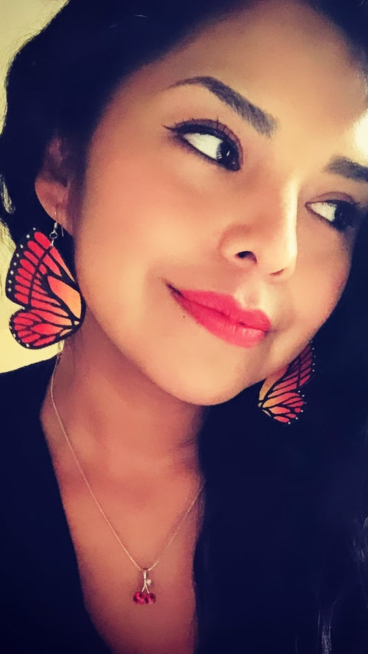 Monarch Butterfly Wing Earrings