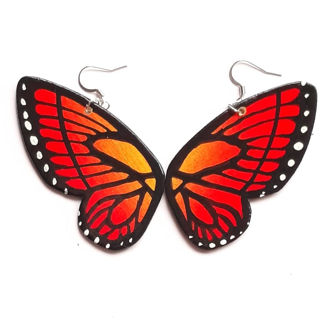 Monarch Butterfly Wing Earrings